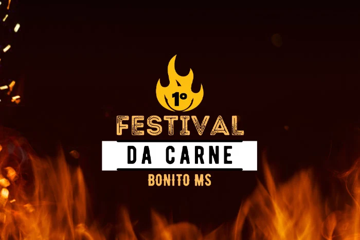 logo Festival da Carne sobre o fogo