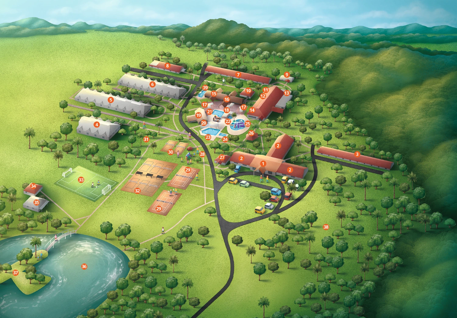 mapa Zagaia Eco Resort